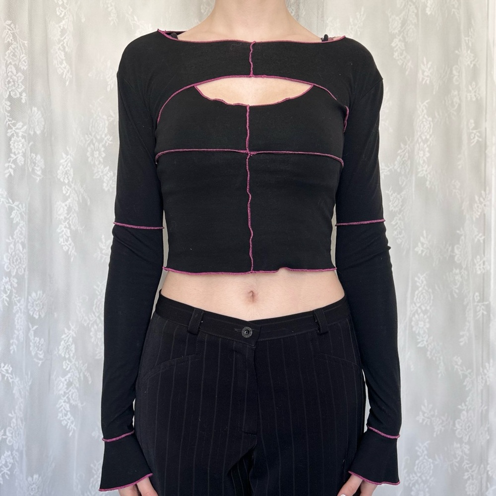Vamp Grunge Black & Pink Shrug + Cami